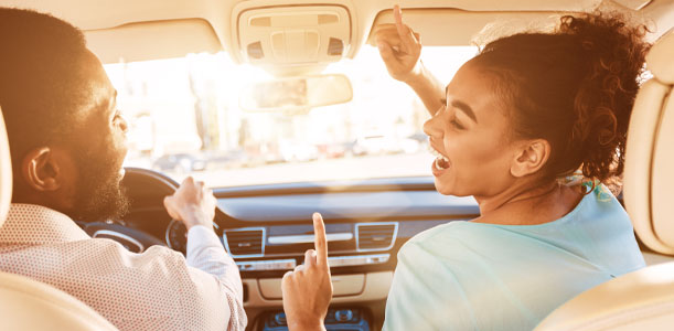 Couple in car